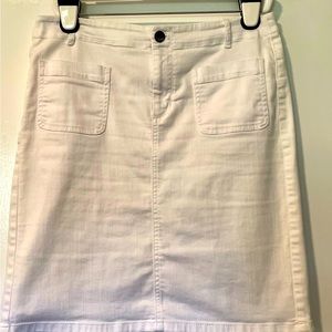 J Jill white midi skirt